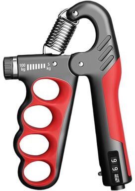 Inspired Finds Adjustable Hand Grip Strengthener 11220 Lb Non Slip Grip Trainer For Fitness, Music & Injury Recovery red Mechanical