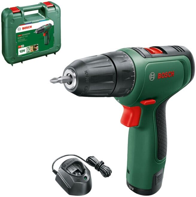 Perceuse-visseuse 2 vitesses sans-fil EasyDrill 1200 BOSCH avec 1x batterie PBA 12V 1.5Ah O-A (06039D3006)