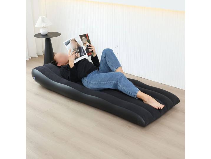 Lit gonflable en PVC, transat pneumatique, gonflage et dégonflage rapides, design portable, lit gonflable portable, voyages de camping gonflables