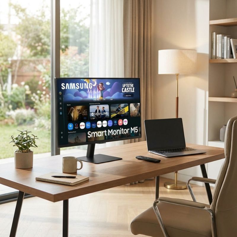 Samsung S27FM500EU Moniteur intelligent 27'' Moniteur intelligent de 27 pouces avec résolution Full HD, applications de streaming et nombreuses