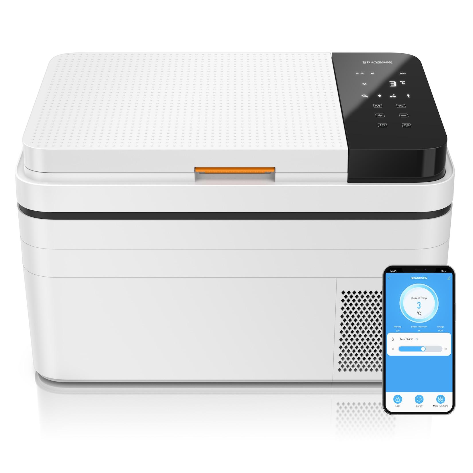 Brandson Elektrische Kühlbox Kompressor Kühlbox, bis – 20°C, ECO Modus, 30 L, für Auto & Haus, 30 l, APP-Steuerung, UV-Sterilisation, Batterieschutz, 12 V, 24 V, 230 V