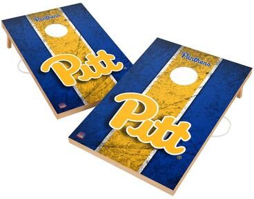 Skip's Garage Vintage Pittsburgh Panthers Regulation 2x4 Cornhole Set