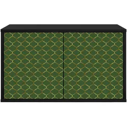 vidaXL, TV Möbel, Labeler (Smaragd geometrisches Muster) (33 x 69 x 40 cm)