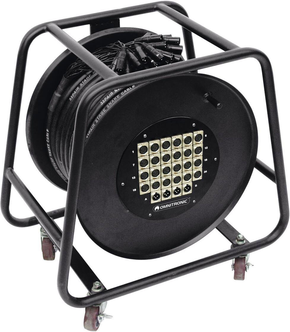 Omnitronic Multicore Stagebox 24/4 30m Trommel