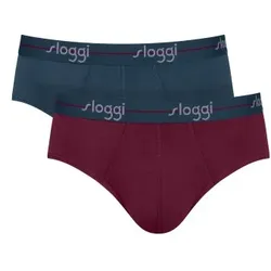 Sloggi 2P For Men Start Midi Dunkelrot Baumwolle Large Herren