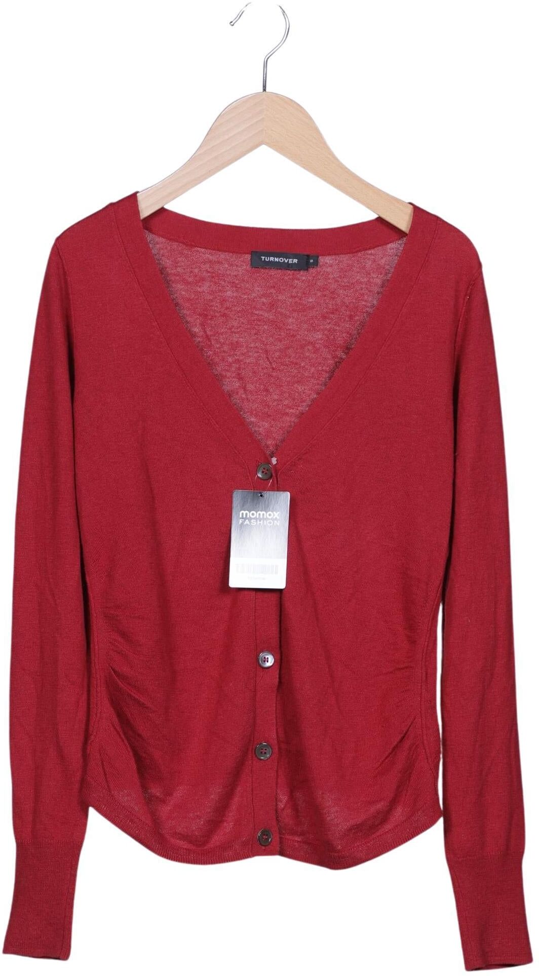 Turnover Damen Strickjacke, Rot, Gr. S, Baumwolle / Viskose / Wolle - Second Hand