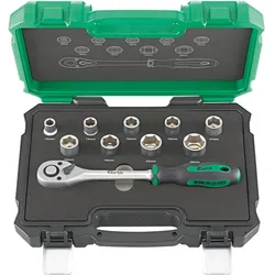 Fortis, Steckschlüssel + Stecknuss, Steckschlüsselgarnitur 1/2 Zoll 10 Teile