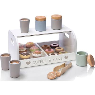 Kaufladensortiment MUSTERKIND "Coffe & Cake Box, Vanilla", bunt, Kaufladensortimente, Kinder, Holz