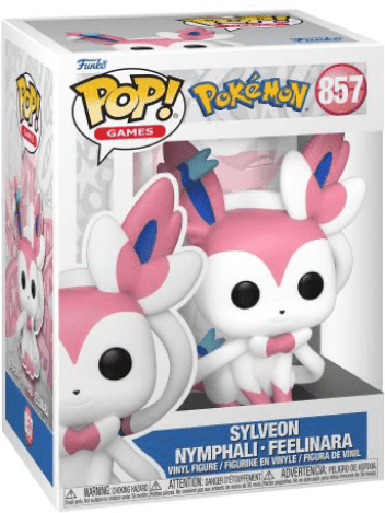 Funko Pop! Games Pokémon Sylveon Vinyl Figure No. 857 - Official Collectible - White/Pink/Black/Blue