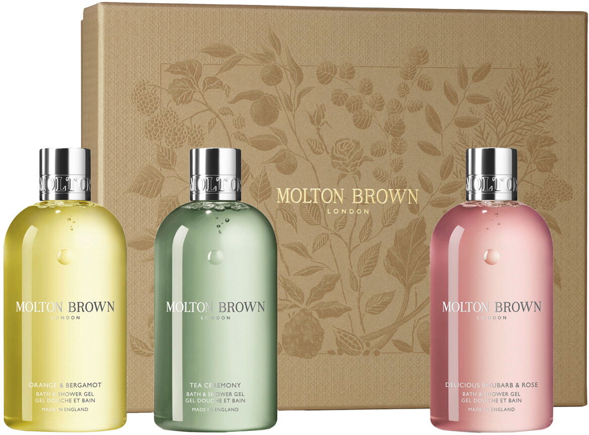 900ml MOLTON BROWN Floral & Green Trio Gift Set (3 x 300ml)