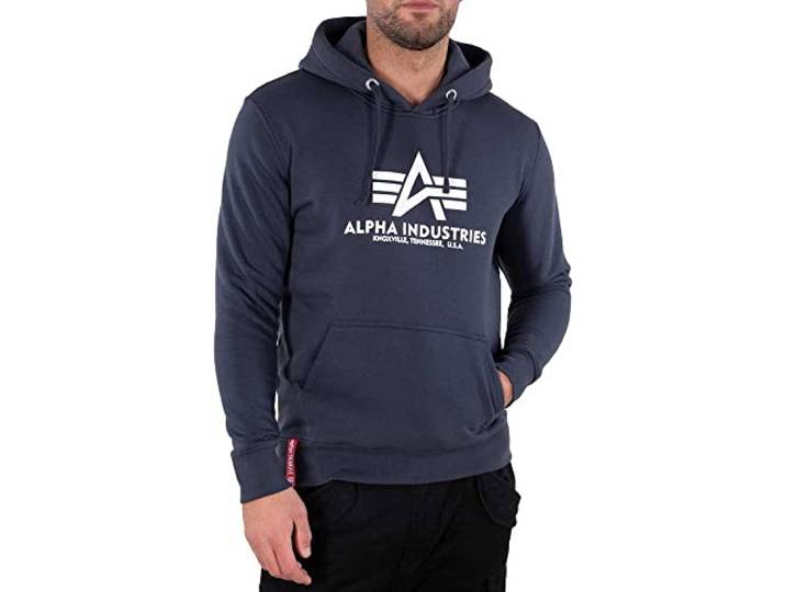 Alpha Industries Basic Hoody Kapuzensweat für Herren Navy