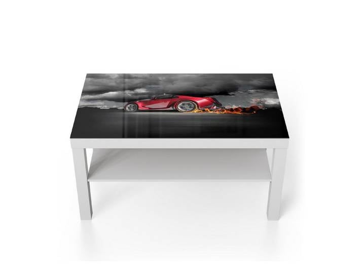 DEQORI Couchtisch 'Feuriger Sprint', Glas Beistelltisch Glastisch modern