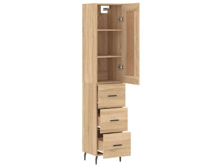 Buffet de rangement - Buffet haut - Chêne sonoma - 34 5x34x180 cm - Bois d'ingénierie - Assemblage requis（5216）