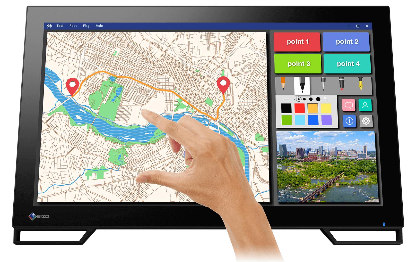 EIZO DuraVision FDF2182WT-BK, 54,6 cm (21.5"), 1920 x 1080 Pixel, Full HD, LED, 25 ms, Schwarz