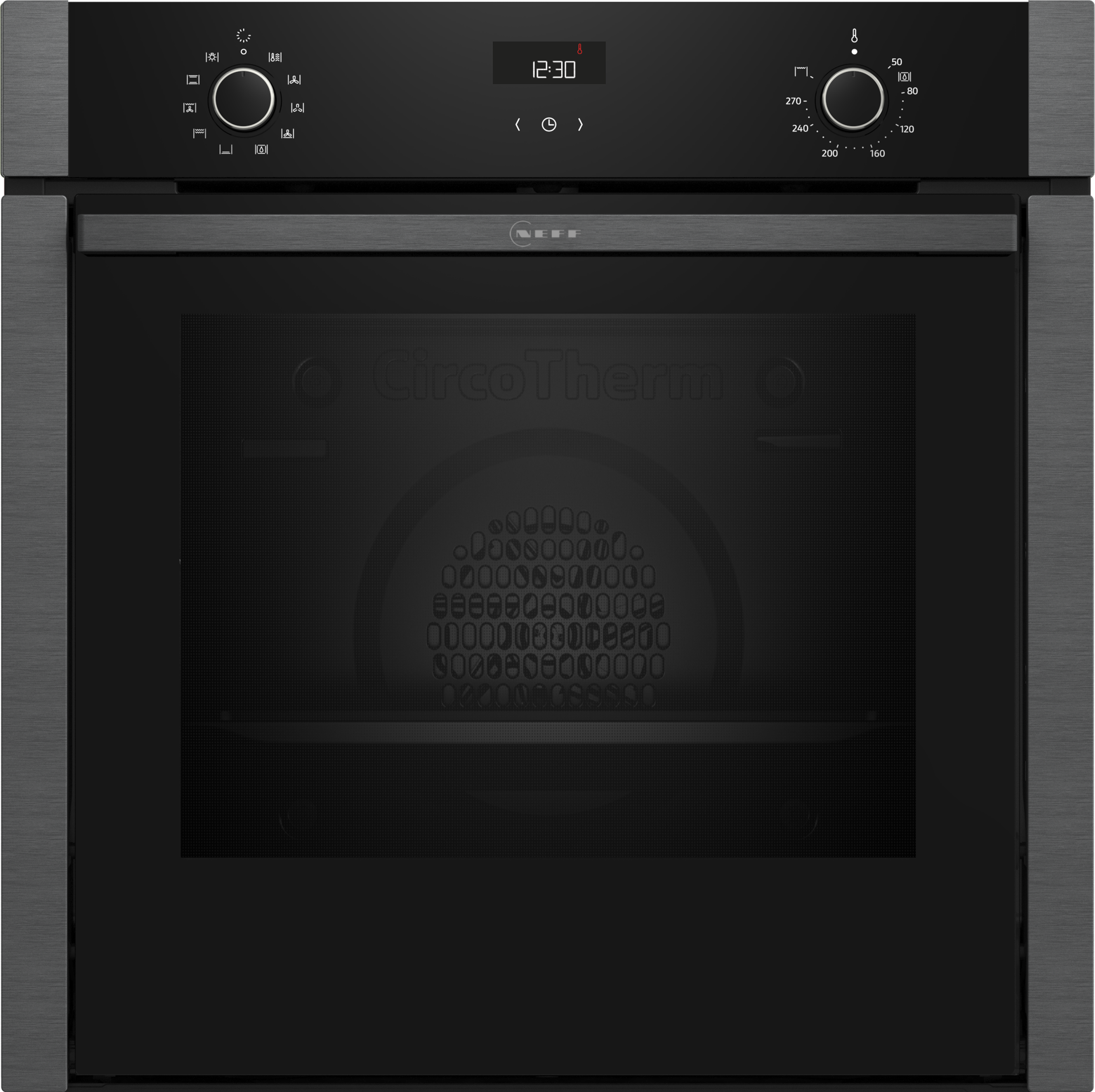 NEFF Backofen "B3ACE2AG3", Energieeffizienz: A+, grau (graphite, grau), B:59,4cm H:59,5cm T:54,8cm, Backöfen, Versenkbare Hide Backofentür & schnelle EasyClean Reinigung, Backofen