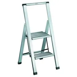 technocraft, Leiter + Gerüst, Alu-Klappleiter SLIMSTER, 2 Stufen (Stehleiter, 44 cm)