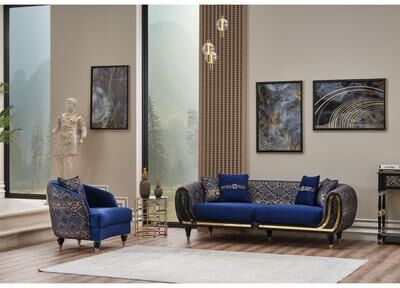 Furnia Dorian 2 Pieces Living Room Sets 1 Sofa 1 Chair