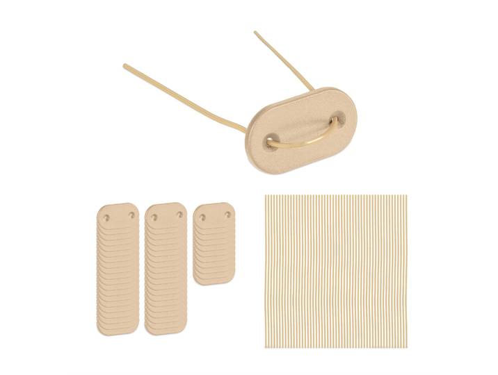 Sichtschutz Befestigung 52er-Set Beige