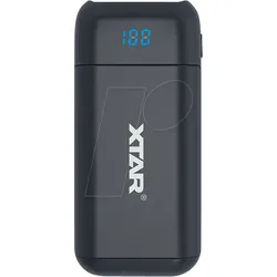 XTAR PB2 SW - Ladegerät, Li-Ion, mobil , 2 slot, Micro USB, schwarz