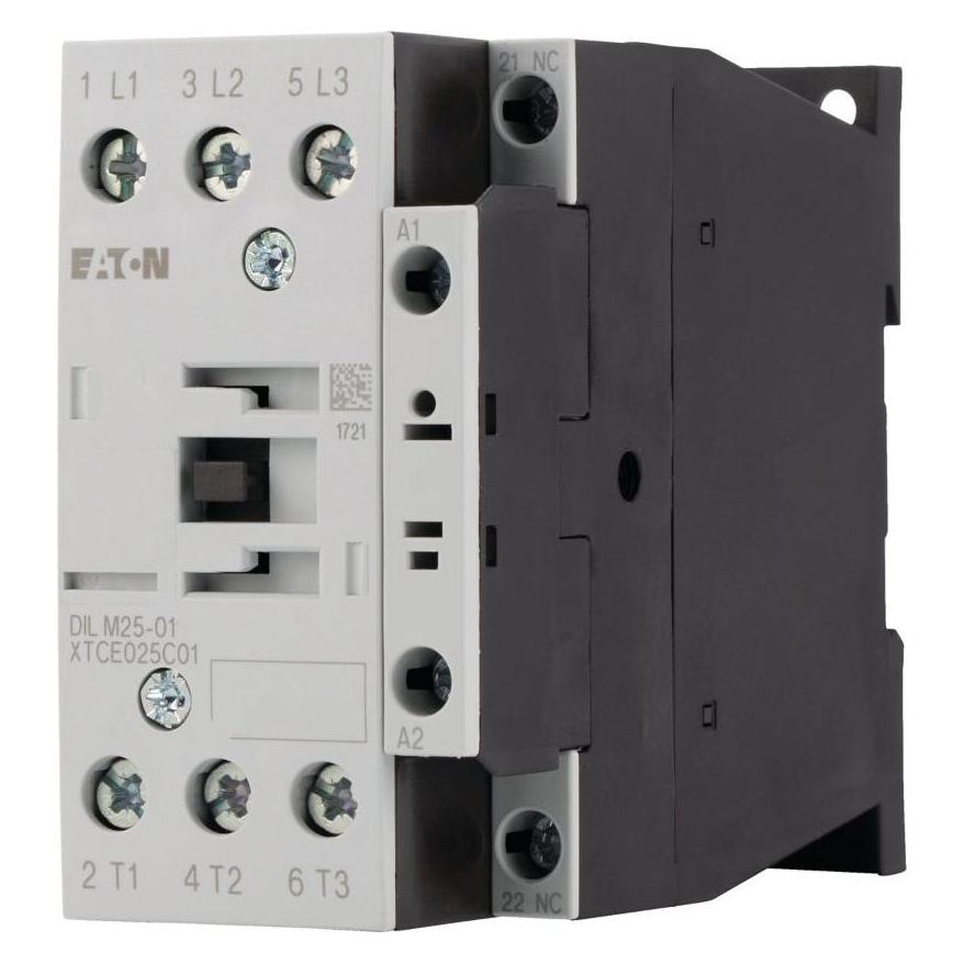 Eaton Leistungsschütz 11kW 3S DILM 24VAC 25A 1Ö/Hilf (DILM25-01(24V50/60HZ))