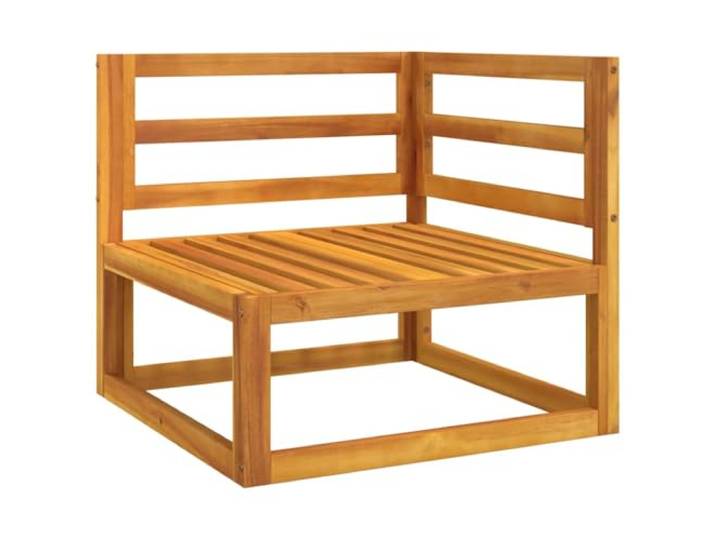 KTHLBRH Ecksofa, modular, Kissen hellgrau, Massivholz, Akazie Langlebiges tropisches Holz, flexibles Design, Verwendung im Innen- und Außenbereich, maximale Belastung 110 kg