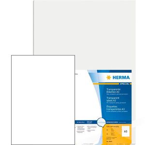 Herma 8694 Transparente Etiketten A3 297 x 420mm, 50 Stück