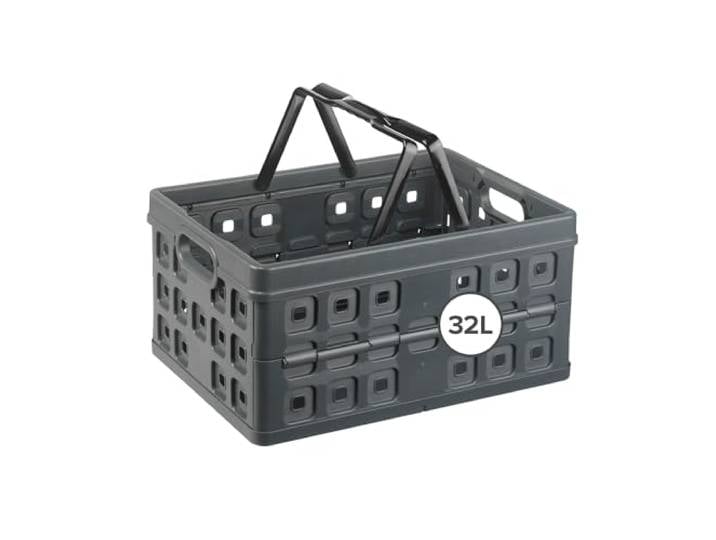 Sunware Square Caisse de Rangement Plastique 32L – 49x36x24\,5cm – Avec Deux Poignées – Caisse Plastique Rangement