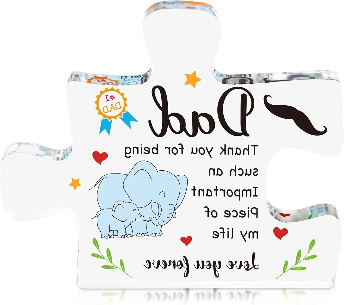 Persoonlijk Gegraveerde Acryl Plaque voor Vader - Uniek Cadeau voor Vaderdag of Verjaardag