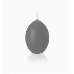 Kopschitz Kerzen Kerzen Eikerzen glatt getaucht Grau, 120 x 80 mm, 6 Stück