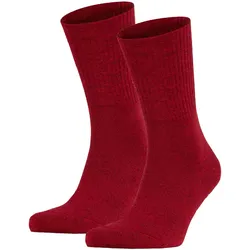 FALKE Unisex Sportsocken 2er Pack - Walkie Light, Trekking- und Wanderstrumpf, Unifarben #1 Rot / 37-38