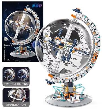 Inspired Finds Space Station Transparent Globe Building Blocks High Tech Construction Toy For Kids Space Station Transparent Globe Building Blocks High Tech Construction Toy For Kids