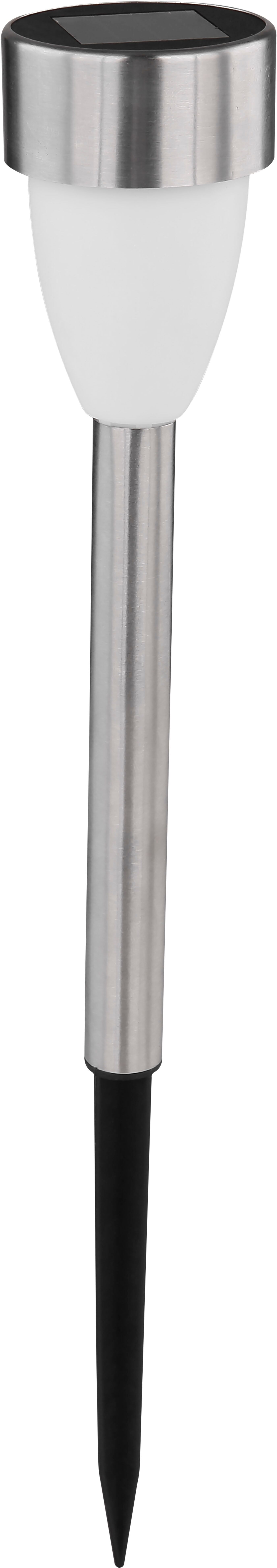 LED Solarleuchte GLOBO LIGHTING "SOLAR", silber, 3, 1 Stk., Leuchten, Solar, Garten, Fire Effect, Akku, Terrasse, Schiebeschalter, IP44