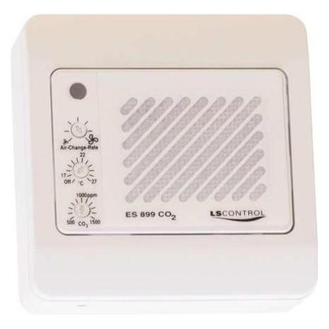 LS Control CO2 Sensor / Sensor mit MODBUS für Wandmontage, Ausgang 0-10V/2-10V, 24VDC-3VA / 24VAC-6 (48304)