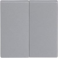Wippe alusi Serienschalter/-taster Typ 1785-83 zweiteilige Wippe Kunststoff matt aluminium, Retail