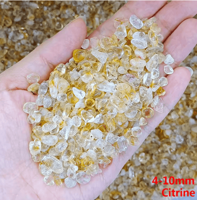 Inspire Picks Natural Quartz Crystal Stone Chips Healing Gravel For Aquarium & Home Decor citrine 20g