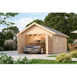 Blockhausgarage 38 mm ohne Schindeln