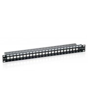 Digital Data Communications Equip Patch-Panel mit Kabelverwaltung Schwarz 1U 48,3 cm 19" 24 Ports (769224)
