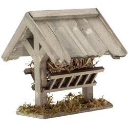 Futterstelle aus Holz, 10 x 10 x 9,5 cm