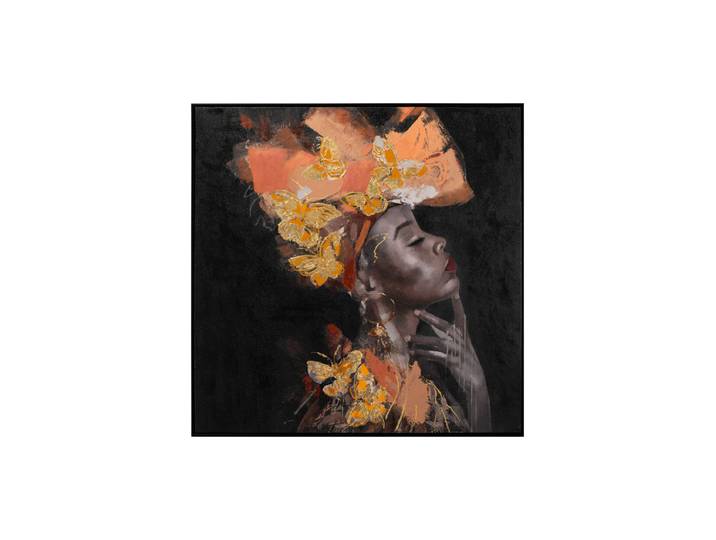 Handgemaltes, gerahmtes Bild „Butterfly Dream“ 102.5 x 102.5 cm Multicolor Crea Collection