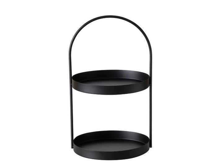 Boltze Home Etagere aus Metall Joko Schwarz 27/26/44 cm, 44 cm, Geschirr, Tischkultur & Serviergeschirr, Etageren