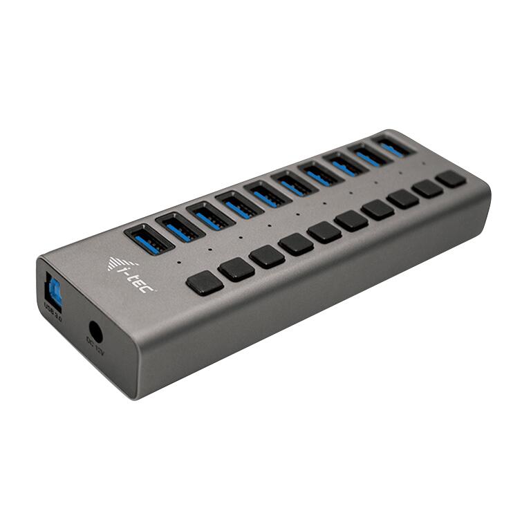 I-TEC USB-A Charging HUB 10 Port mit externem Netzadapter 48W U3CHARGEHUB10