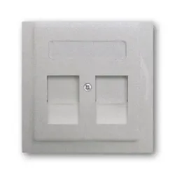 Busch-Jaeger Zentralplatte Mod-Jack 2-fach impuls 1800-783 alu-si Schraubbefestigung