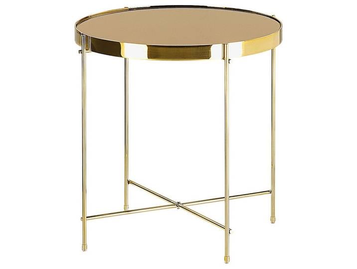 BEISTELLTISCH Glas gold/goldbraun 40 cm Lucea