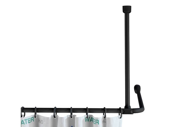 Fixation pour tringle à rideau de douche 57cm Noir