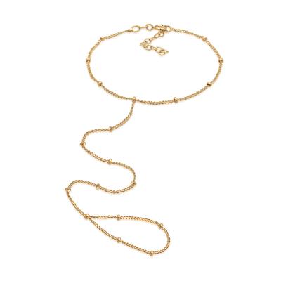 Schmuckset ELLI "Armband Elli Armband Handkette Kugelelemente 925 Sterling Silber" Gr. 16, gold, Schmuck_Sets, Damen, 16, Schmuckset