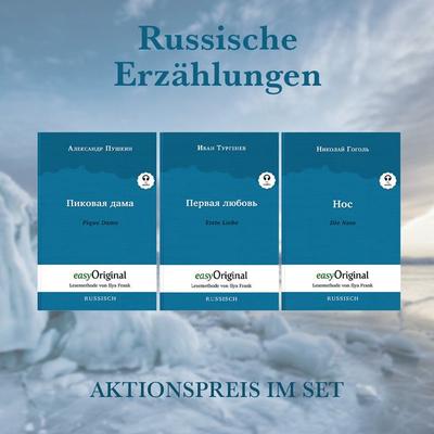 Russische Erzählungen (Bücher + Audio-Online) - Lesemethode von Ilya Frank, Set von Nikolai Wassiljewitsch Gogol,Alexander Puschkin,Iwan Turgenew,