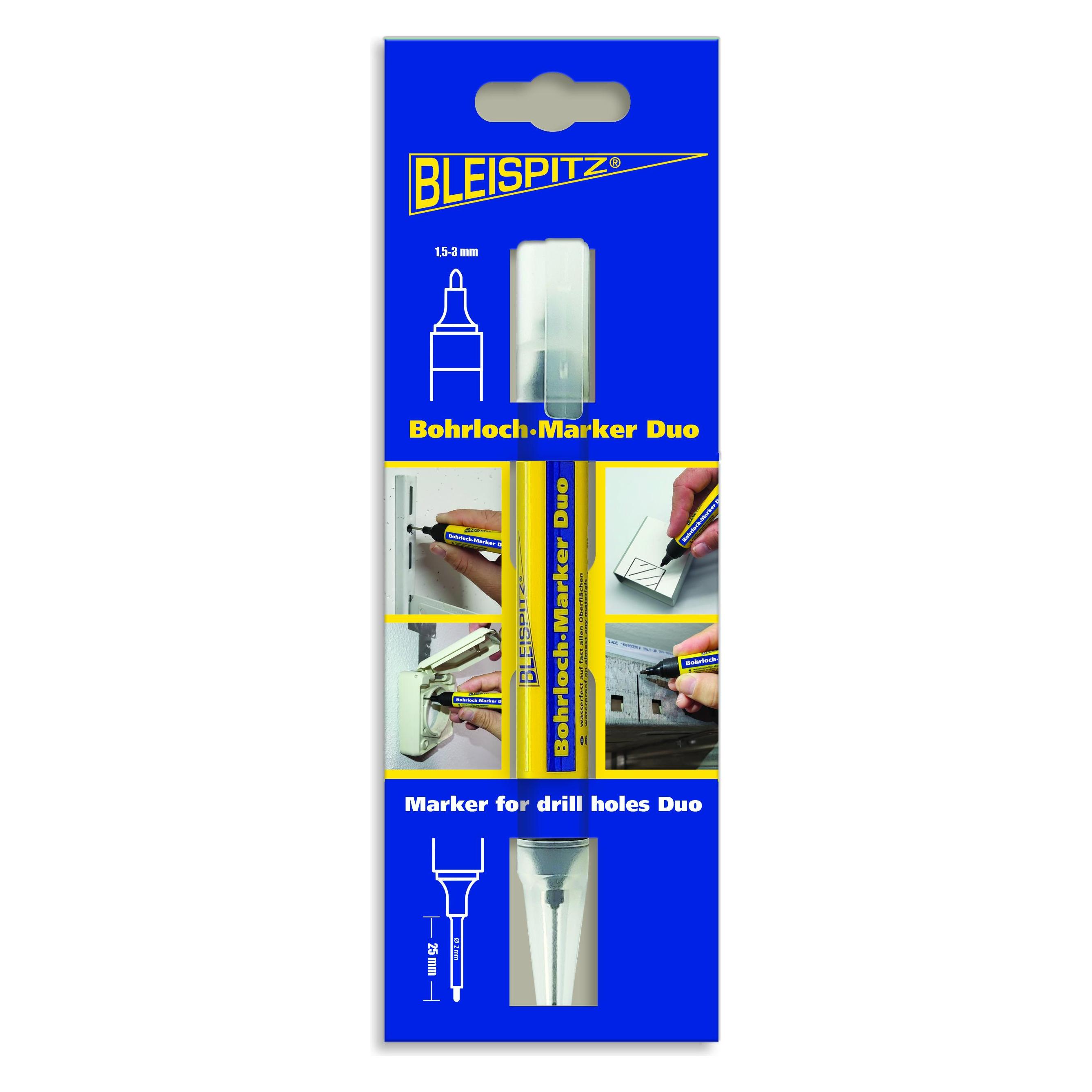 Bleispitz Bohrloch-Marker Duo, 2-in-1 mit Edelstahlspitze & Rundspitze 1,53 mm (1x) (1737)