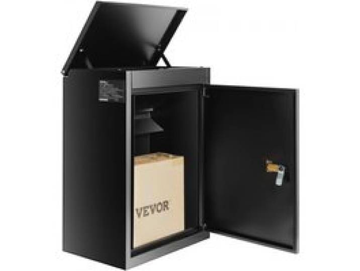 VEVOR Paketbriefkasten 39x27x52,2cm Paketbox 0,8mm verzinkter Stahl Paketkasten mit Zahlenschloss Briefkasten Paketfach 15-20kg Gewichtskapazität Standbriefkasten 34,6x19,8x50cm Lieferschlitz