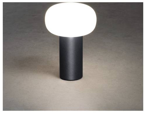 Konstsmide 7826-752 Antibes LED-Akku-Tischlampe Schwarz