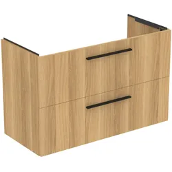 Ideal Standard Möbelwaschtischunterschrank i.life A 2 Auszüge Eiche Natur